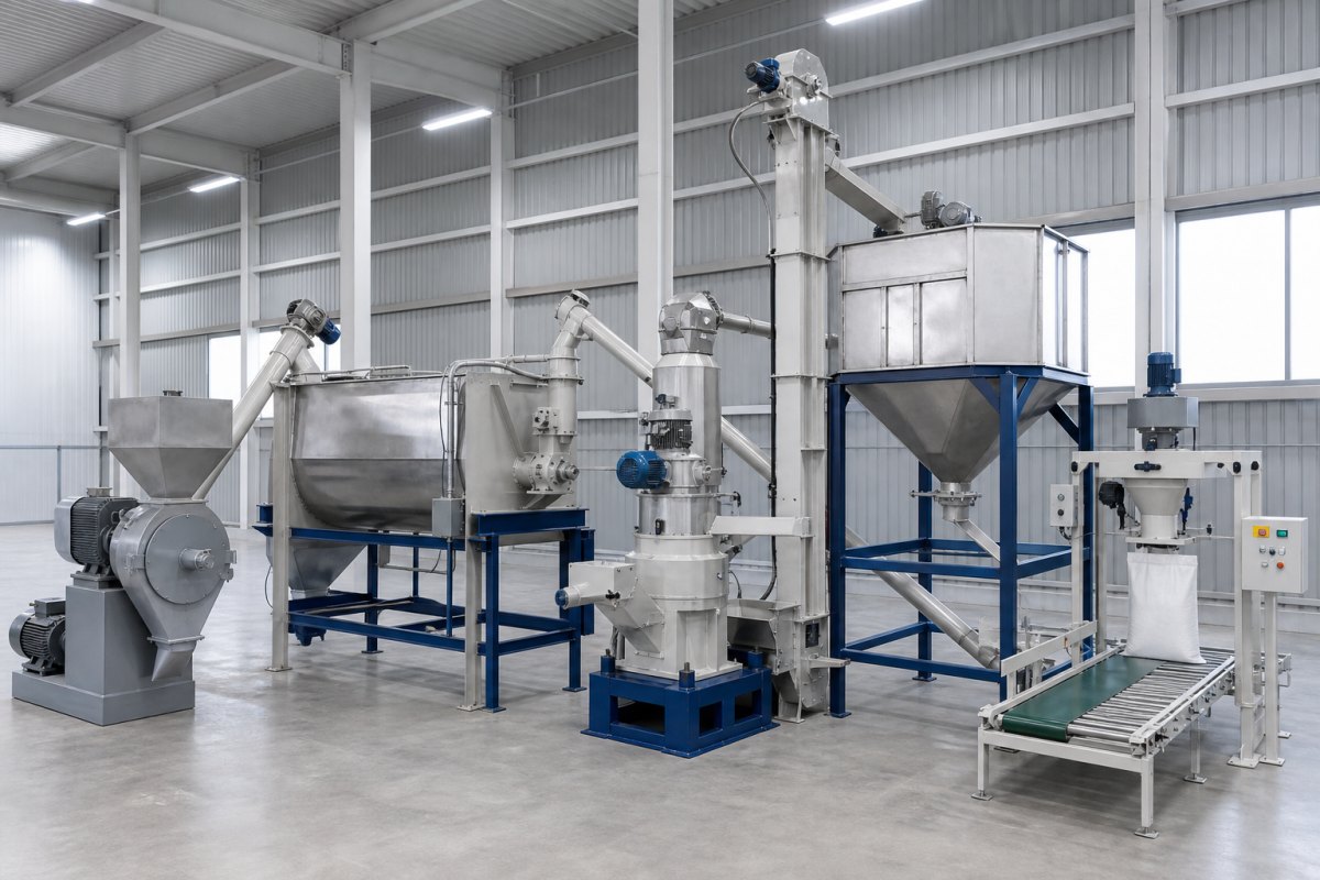 Poultry feed plant machinery
